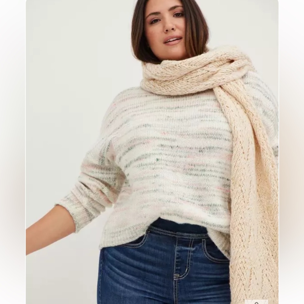 Torrid Drop Shoulder Pullover Sweater in Cloud Chaser